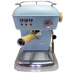 Ascaso Dream UP V3 Espresso Machine - Kid Blue with Wood Handle and Steam Knob