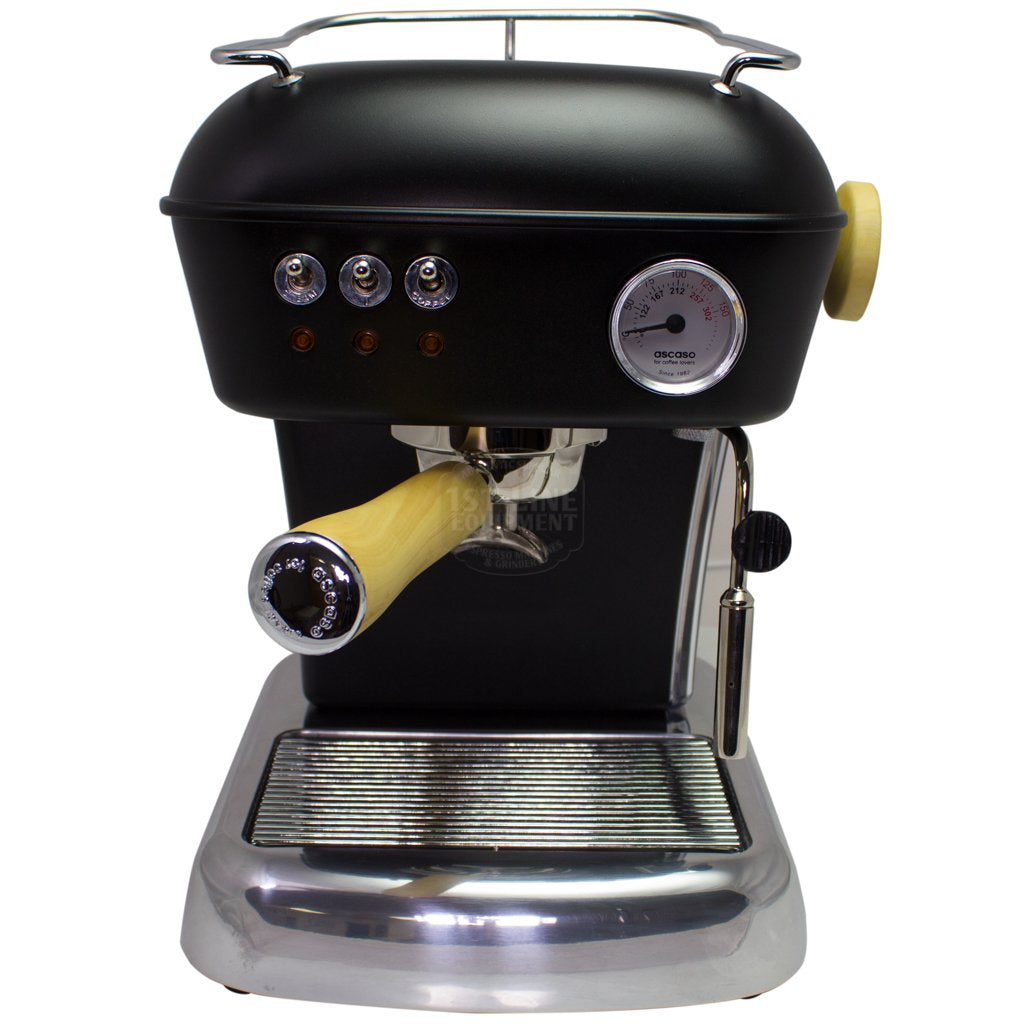 Ascaso Dream UP V3 Espresso Machine- Black - Wood Handle and Steam Knob