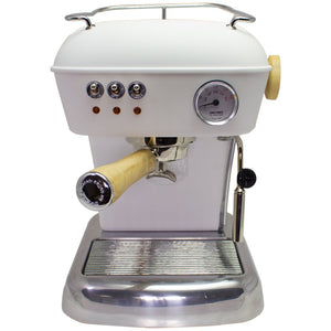 Ascaso Dream UP V3 Espresso Machine - Cloud White - Wood Handle and Steam Knob