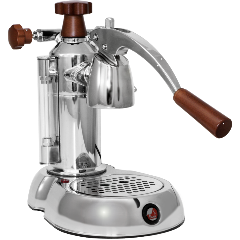 La Pavoni Stradivari Manual Espresso Machine - Wood & Chrome - ESW-8