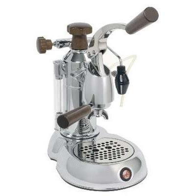 La Pavoni Stradivari Manual Espresso Machine - Wood & Chrome - ESW-8