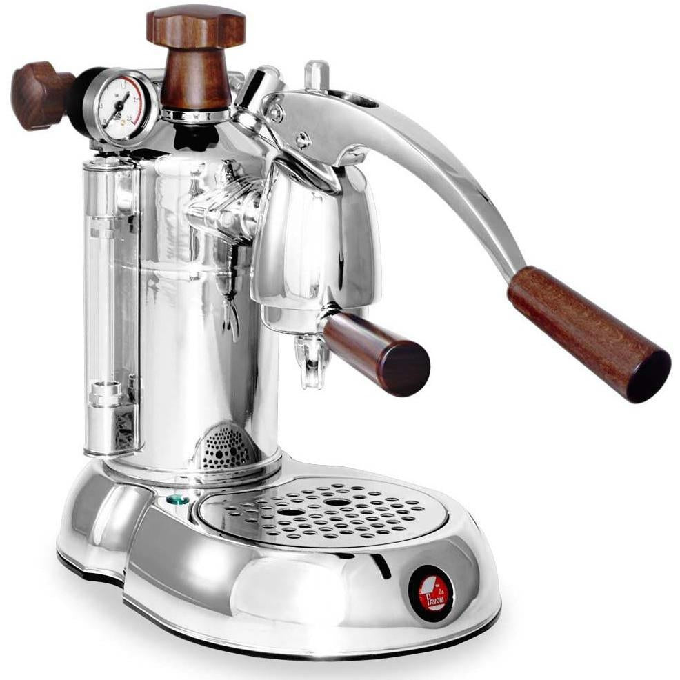 La Pavoni Stradivari Manual Espresso Machine - Wood & Chrome - PSW-16